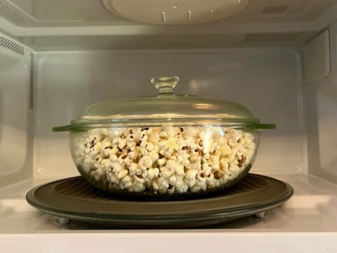 Completely Plastic-Free Microwave Popcorn Popper! All Heavy-Duty Glass!